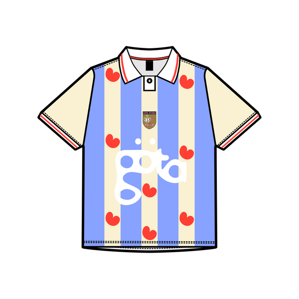 Jersey bleu / beige